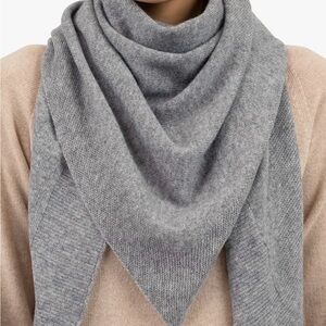 100% wool Cozy Beige Knit Scarf wrap